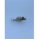 Silver dog whistle pendant uk halmark