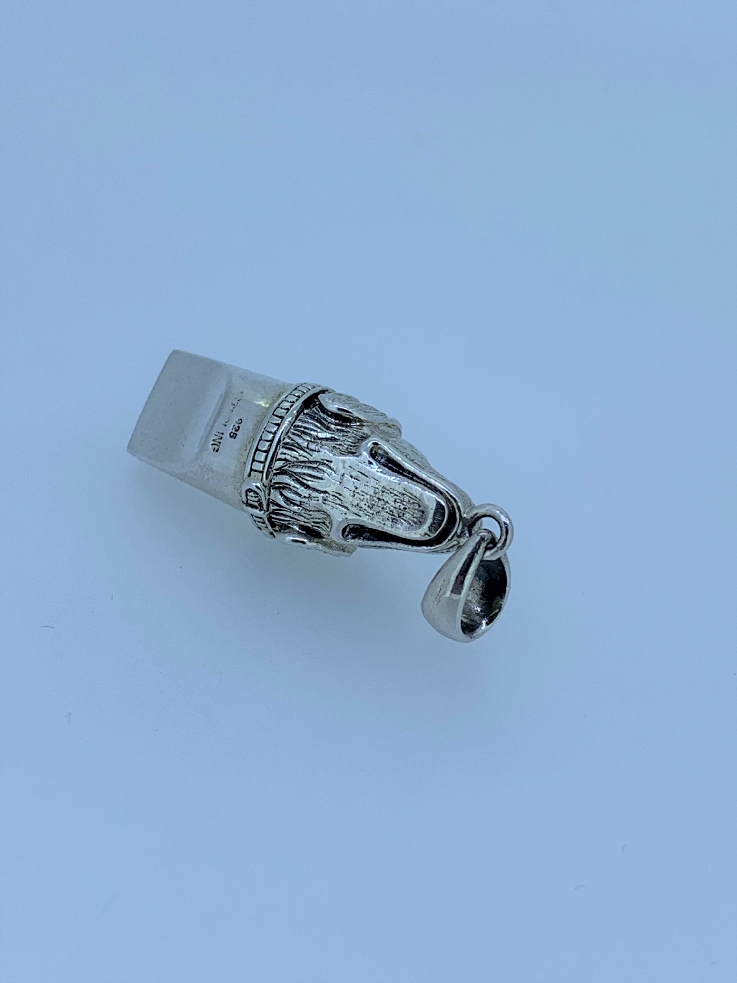 Silver dog whistle pendant uk halmark - Image 4 of 7