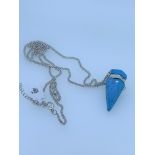 925 turquoise pendant and chain