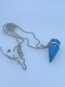 925 turquoise pendant and chain