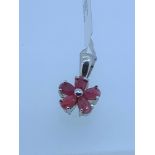 925 silver and ruby pendant