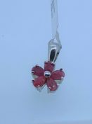 925 silver and ruby pendant
