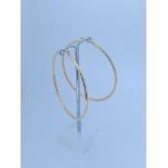 9ct yellow gold large hoop earring