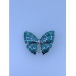 Nicole barr butterfly enameled broach