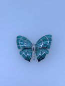 Nicole barr butterfly enameled broach