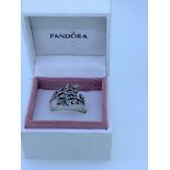 Pandora silver and cz ring