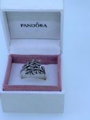 Pandora silver and cz ring