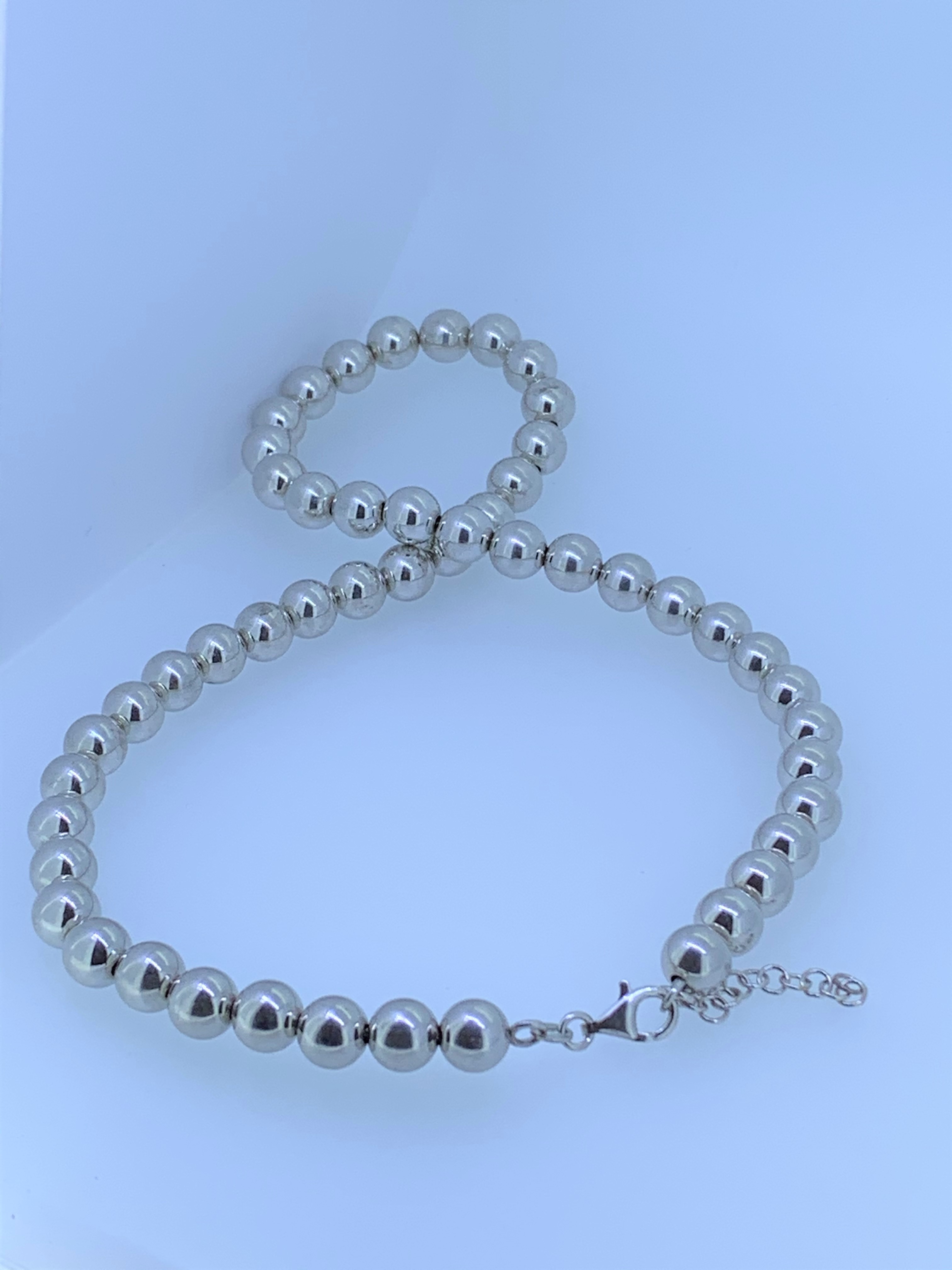 925 silver bead necklace upt 18 inch lngth - Image 2 of 2