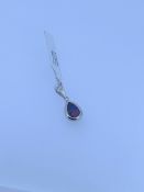 9ct white gold doublet opal pendant