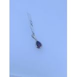 9ct white gold doublet opal pendant