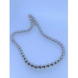 925 silver bead necklace upt 18 inch lngth