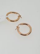 9ct rose gold hoop earrings