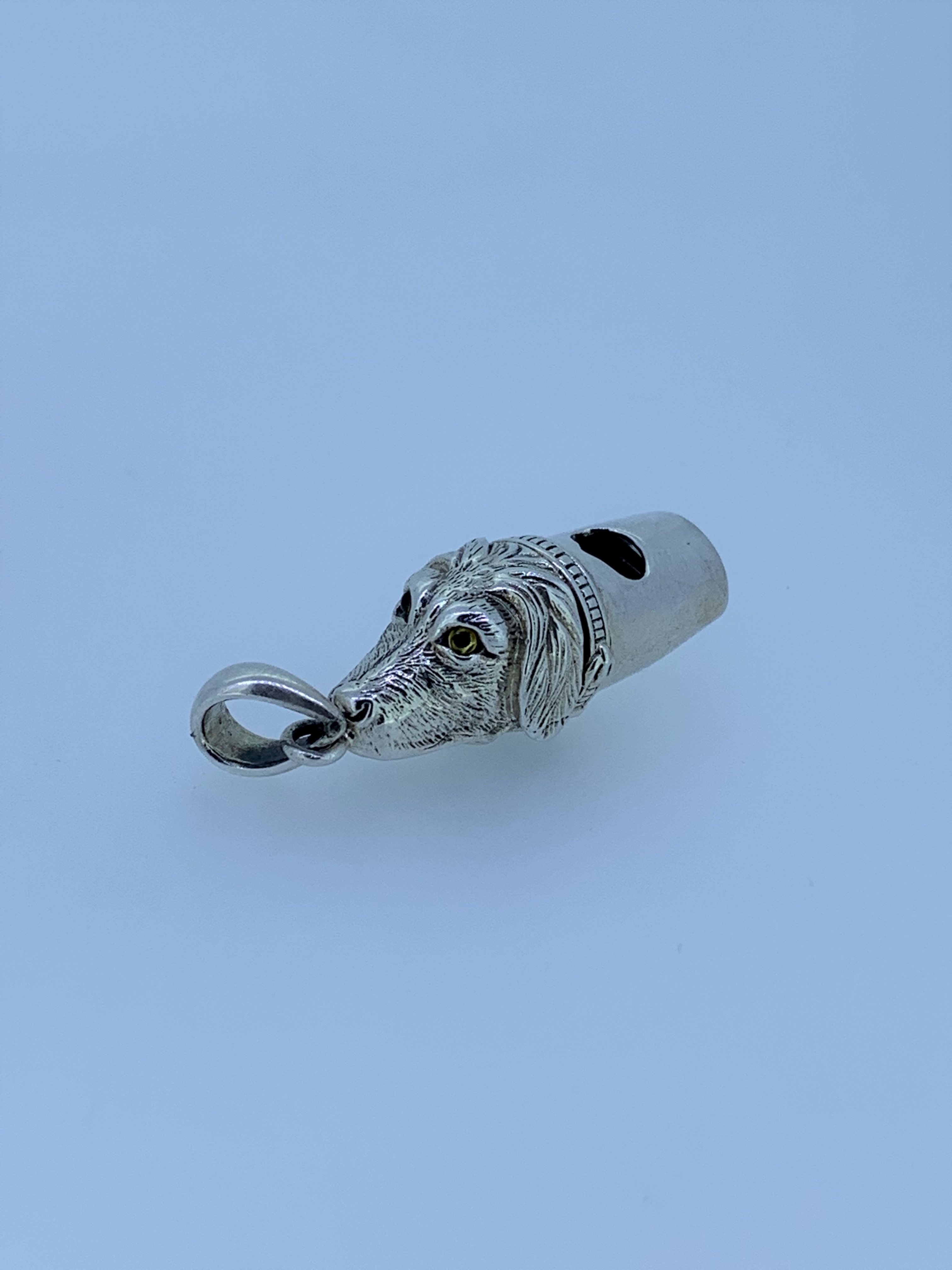 Silver dog whistle pendant uk halmark - Image 7 of 7