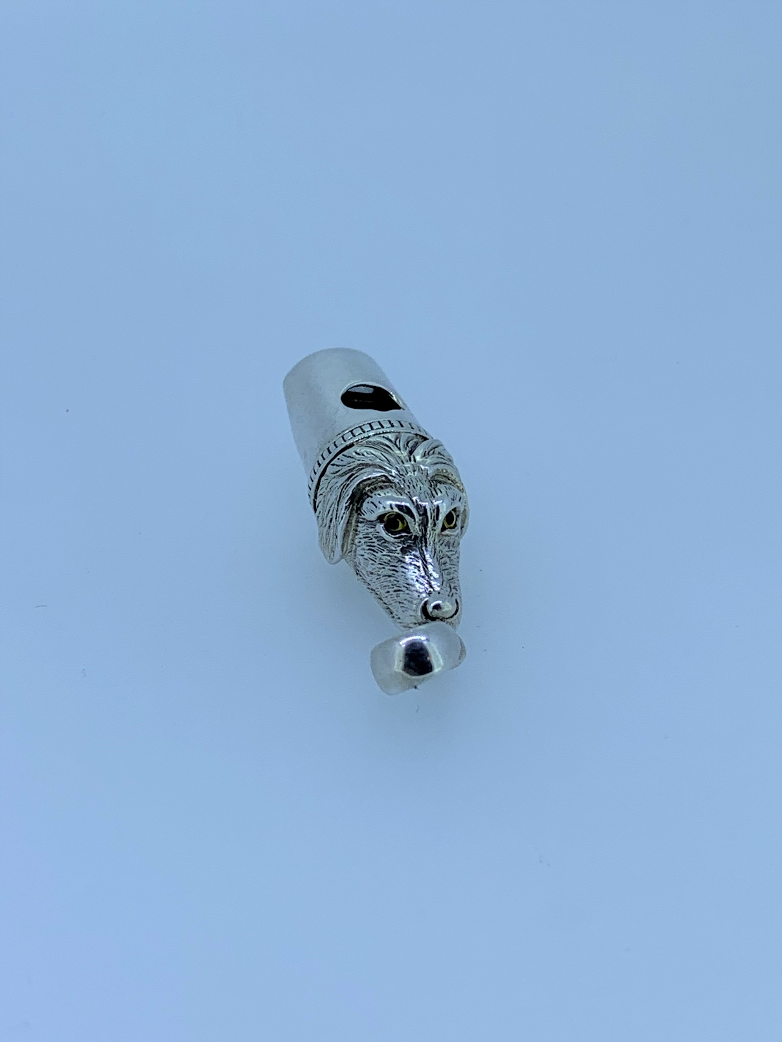 Silver dog whistle pendant uk halmark - Image 2 of 7