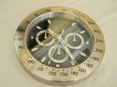 34 cm Silver body Black Dial watch design