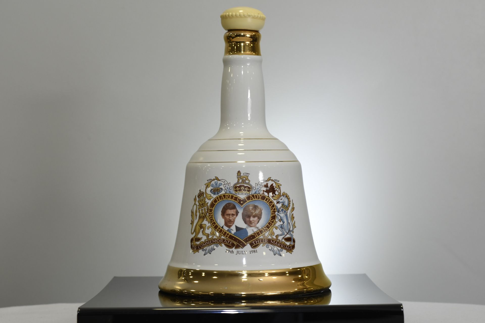 Bells Ceramic Decanter Charles & Diana