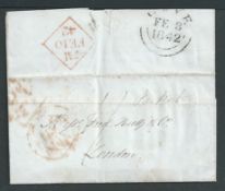 G.B. - Ireland - Ship Letters 1841 Entire Letter from Maracaibo in Venezuela to London, landed at C