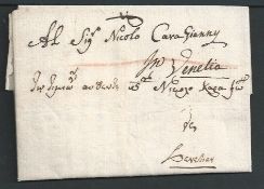 Cyprus 1734 (Aug 7) Entire letter in Greek written by Pieri Macariti in Cyprus addressed to Nicolo