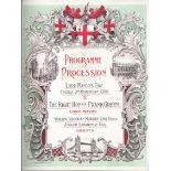 LORD MAYOR OF LONDON NEW LORD MAYOR 1900 Programme of Procession for the Right Honourable Frank Gre