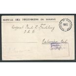 Australia c.1917 Prisoner of War Letter Free postal stationery cover sent from Trial Bay, unusually