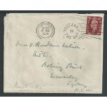 Crash Mail - Australia / G.B. / Iraq 1938 Cover from Glasgow to Sydney franked 1 1/2d, recovered fro