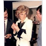 ROYALTY ORIGINAL PRESS PHOTO PRINCESS DIANA OF WALES AT THE ROYAL ACADEMY 1985.