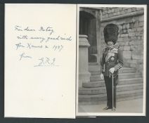 Royalty, KING GEORGE V SIGNED PHOTO CHRISTMAS CARD PRINCESS PATRICIA OF CONNAUGHT 1927
