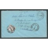 Basutoland 1966 Cover from Thaba Tseka to Lejones unfranked and charge 5 cent postage due SGD10 on a