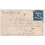 CAPE OF GOOD HOPE 1860 Cover (part flap missing, faults to right edge) to Beechworth, Victoria, bea