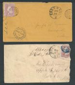 USA - Civil War c1865 Cover to Cambridge, Mass. from a Confederate P.O.W. at camp Chase franked 3c