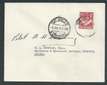 Northern Rhodesia 1939 (Jan. 3) Cover franked 1 1/2d, carried on the R.A.N.A. Barotseland air servi