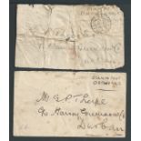 Boer War - Siege of Ladysmith 1900 Two stampless covers both addressed in the same handwriting to "G