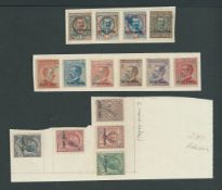 Italian Colonies - Jubaland 1925 Set of 15 affixed to portions of album pages, one signed by Postal