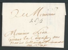 Haiti 1763 Entire Letter from Petit Goave to Cap, with under inked "P. GOAVE" handstamp (Jamet type