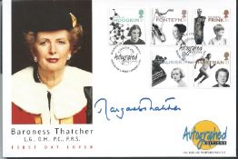 TORY PRIME MINISTER BARONESS THATCHER IRON LADY AUTOGRAPH FIRST DAY COVER 1996 Fine First Day Cover