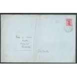 Antarctic 1911 (Feb 9) Large cover (light vertical fold) with "BRITISH ANTARCTIC EXPEDITION / TERRA