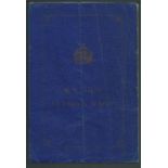 Royalty, RARE CREW REGULATIONS BOOKLET FOR HM YACHT VICTORIA & ALBERT