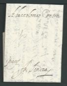 Belgium 1596 Entire letter dated 12th December 1596 from Italian merchants Giuseppe Lorenzo Arnolfin