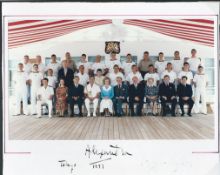 Royalty HAND SIGNED PHOTO ROYAL YACHT HMY BRITANNIA TOKYO 1997 SIR & LADY OGILVY Fine large colour