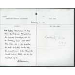 KING GEORGE V AUTOGRAPH 1911 PONSONBY LYTTON BELGIAN DEPUTATION Rare private internal memorandum re