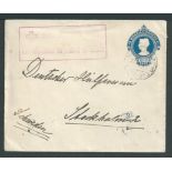 Brazil 1919 200r Postal stationery envelope from Rio de Janeiro to Sweden endorsed on the reverse fr