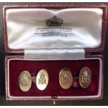 Royalty Cufflinks Queen Elizabeth II Collingwoods Conduit Street London W1 Superb pair of Hallmarke