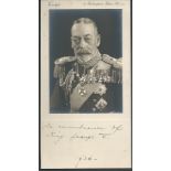 Fine Signed Photo Queen Mary on behalf King George V 1936 Vandyk Jubilee Fine hand-signed photo by