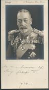 Fine Signed Photo Queen Mary on behalf King George V 1936 Vandyk Jubilee Fine hand-signed photo by