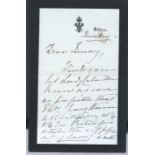 Royalty, FINE ORIGINAL HAND SIGNED LETTER QUEEN VICTORIA TO LADY SOUTHAMPTON OSBORNE Fine original