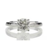 18ct White Gold Claw Set Diamond Ring 1.24 Carats