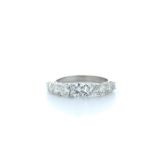 18ct White Gold Claw Set Semi Eternity Diamond Ring 1.32 Carats