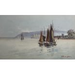 Signed watercolour by J T W Layton “Dover”