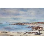 Original signed watercolour by Mary Holden Bird Scottish View of Morar Shoreline