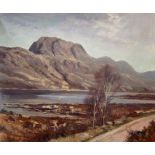 Donald M Shearer (Scottish) Original signed oil Scottish View "Loch Maree"